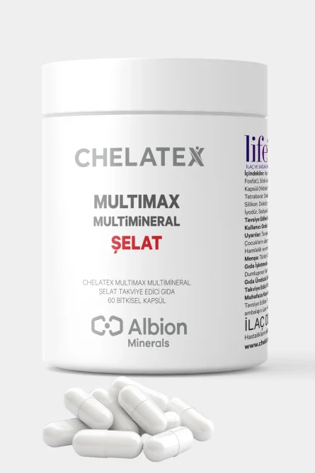 Chelatex Multimax Multimineral Şelat Takviye Edici Gıda 60 Bitkisel Kapsül - Görsel 1