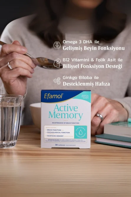 Efamol Active Memory 30 Bitkisel Kapsül - Görsel 4